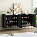 Luxurious Shoe Cabinet with 5 Metal Legs, Modern TV Stand with 4 Adjustable Shelves for TVs Up to 70