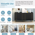 Luxurious Shoe Cabinet with 5 Metal Legs, Modern TV Stand with 4 Adjustable Shelves for TVs Up to 70