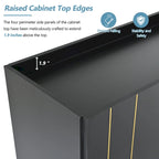 Luxurious Shoe Cabinet with 5 Metal Legs, Modern TV Stand with 4 Adjustable Shelves for TVs Up to 70