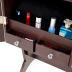Fashion Simple Jewelry Storage Mirror Cabinet With LED Lights