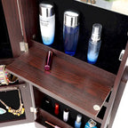 Fashion Simple Jewelry Storage Mirror Cabinet With LED Lights