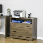 Lateral File Cabinet with Shelf, Office Storage Cabinet with 2 Drawers, Fits Letter Sized Papers