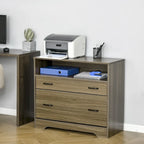 Lateral File Cabinet with Shelf, Office Storage Cabinet with 2 Drawers, Fits Letter Sized Papers