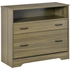 Lateral File Cabinet with Shelf, Office Storage Cabinet with 2 Drawers, Fits Letter Sized Papers