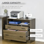 Lateral File Cabinet with Shelf, Office Storage Cabinet with 2 Drawers, Fits Letter Sized Papers