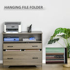 Lateral File Cabinet with Shelf, Office Storage Cabinet with 2 Drawers, Fits Letter Sized Papers