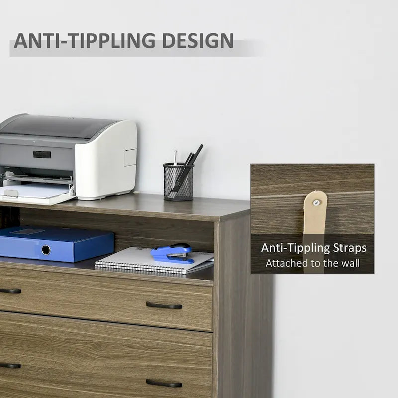 Lateral File Cabinet with Shelf, Office Storage Cabinet with 2 Drawers, Fits Letter Sized Papers