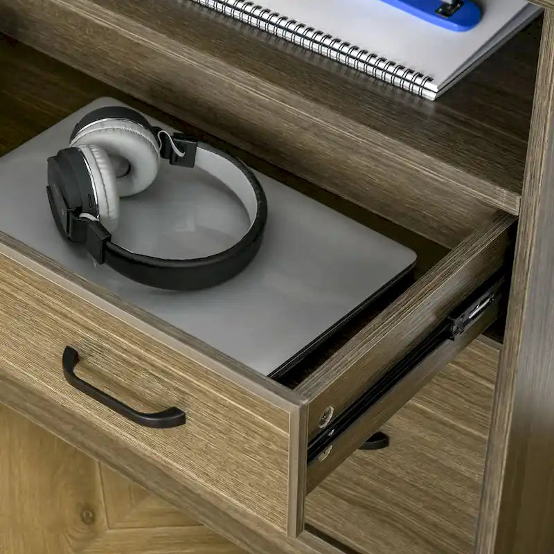 Lateral File Cabinet with Shelf, Office Storage Cabinet with 2 Drawers, Fits Letter Sized Papers