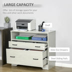 Lateral File Cabinet with Shelf, Office Storage Cabinet with 2 Drawers, Fits Letter Sized Papers