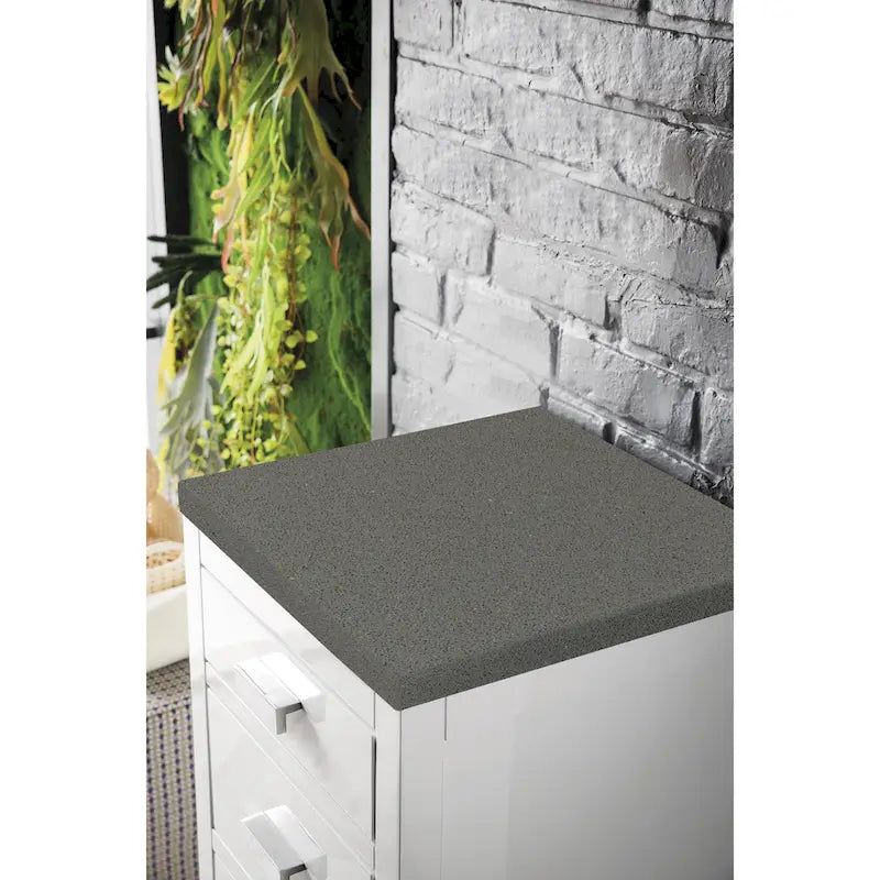 15 Base Cabinet w/ Drawers, Glossy White