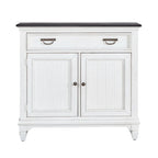 Wirebrushed White Charcoal 42 Inch Accent Hall Console