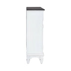 Wirebrushed White Charcoal 42 Inch Accent Hall Console