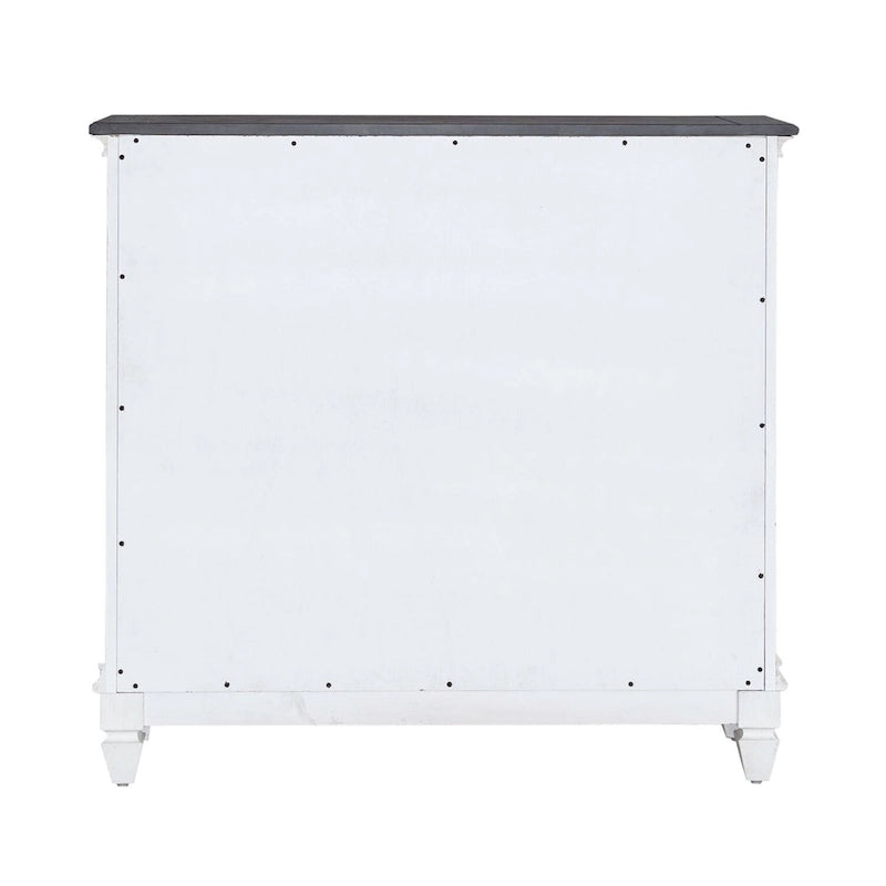 Wirebrushed White Charcoal 42 Inch Accent Hall Console