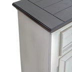 Wirebrushed White Charcoal 42 Inch Accent Hall Console