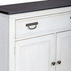 Wirebrushed White Charcoal 42 Inch Accent Hall Console