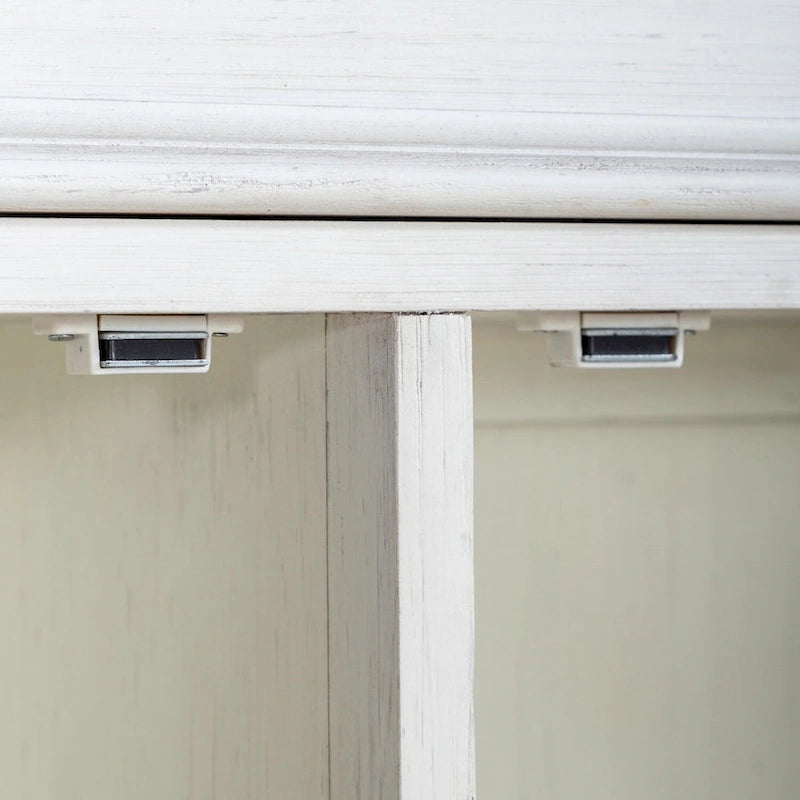 Wirebrushed White Charcoal 42 Inch Accent Hall Console