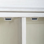 Wirebrushed White Charcoal 42 Inch Accent Hall Console