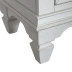 Wirebrushed White Charcoal 42 Inch Accent Hall Console