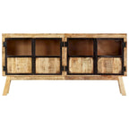 Sideboard Brown and Black 63x11.8x31.5 Solid Rough Mango Wood