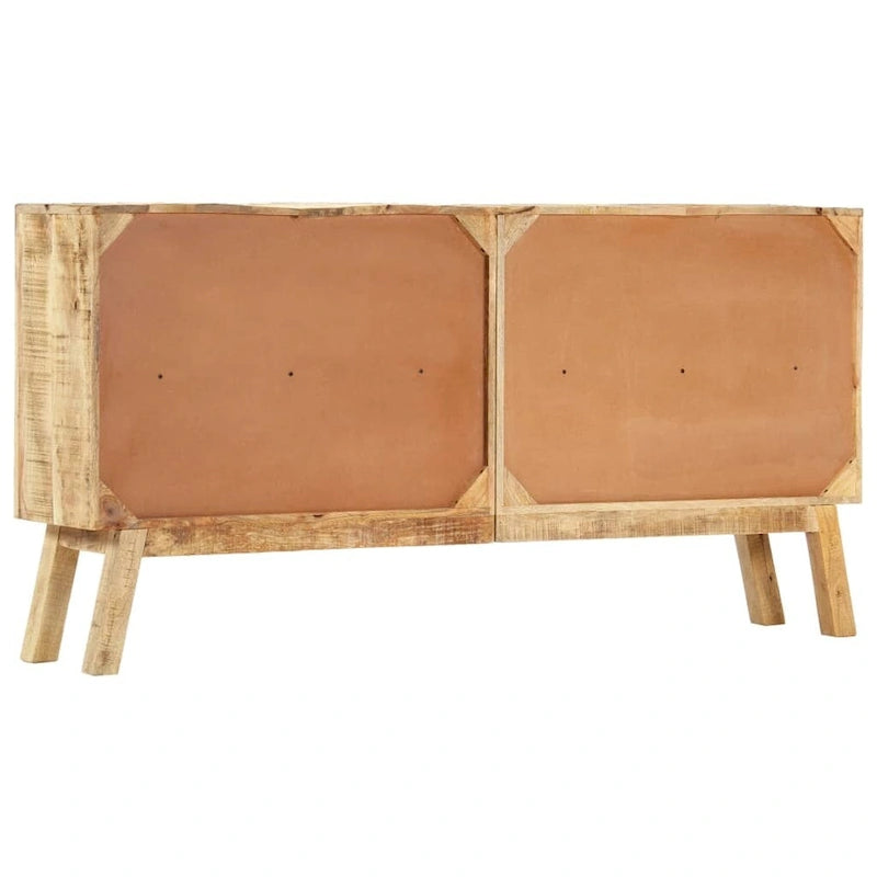 Sideboard Brown and Black 63x11.8x31.5 Solid Rough Mango Wood