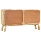 Sideboard Brown and Black 63x11.8x31.5 Solid Rough Mango Wood