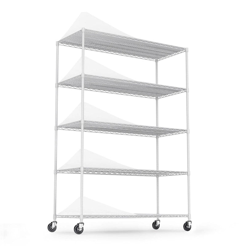 5 Tier 6000lbs Heavy Duty Adjustable Storage Rack Metal Shelf