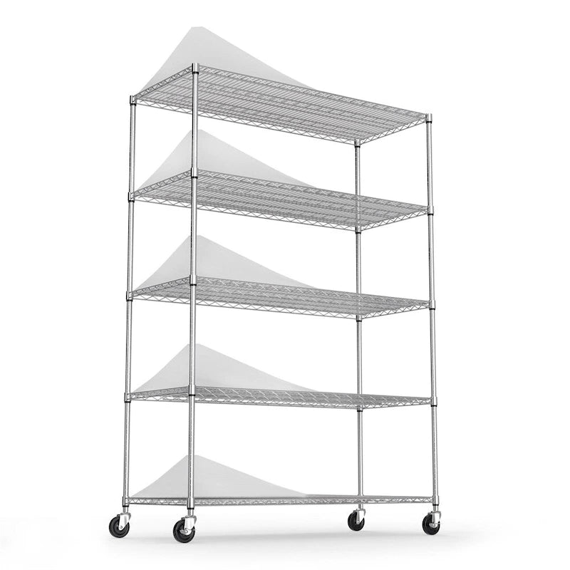 5 Tier 6000lbs Heavy Duty Adjustable Storage Rack Metal Shelf