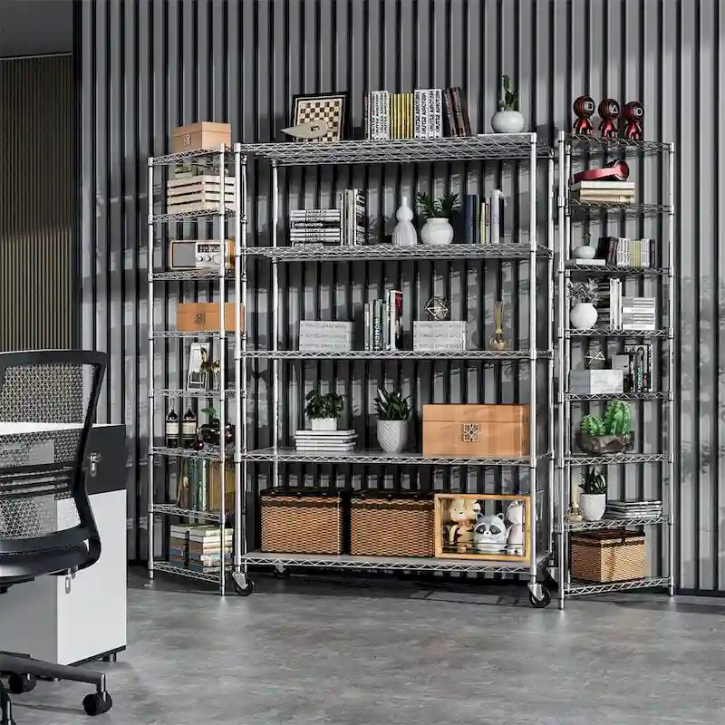 5 Tier 6000lbs Heavy Duty Adjustable Storage Rack Metal Shelf
