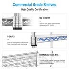5 Tier 6000lbs Heavy Duty Adjustable Storage Rack Metal Shelf