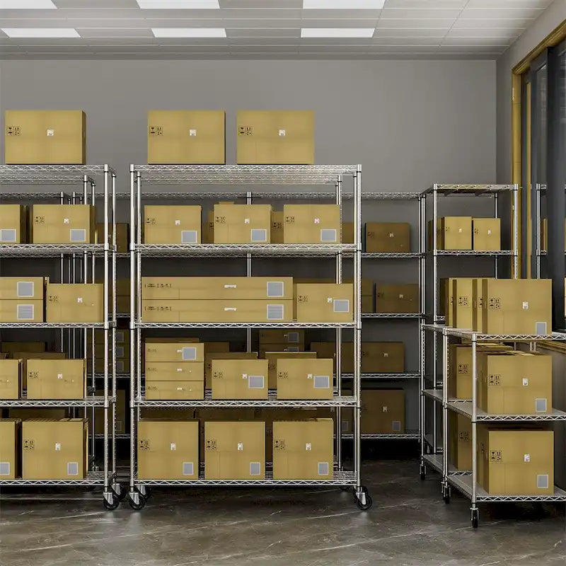 5 Tier 6000lbs Heavy Duty Adjustable Storage Rack Metal Shelf