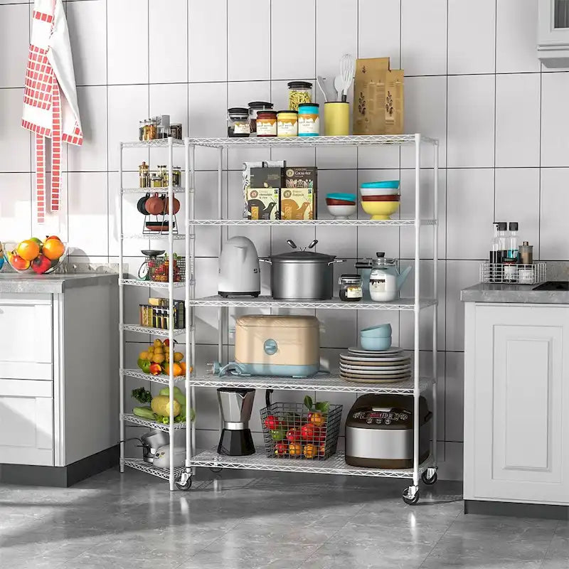 5 Tier 6000lbs Heavy Duty Adjustable Storage Rack Metal Shelf