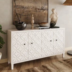Accent Cabinet 4 Door Wooden Cabinet Sideboard Buffet Server Cabinet - N/A
