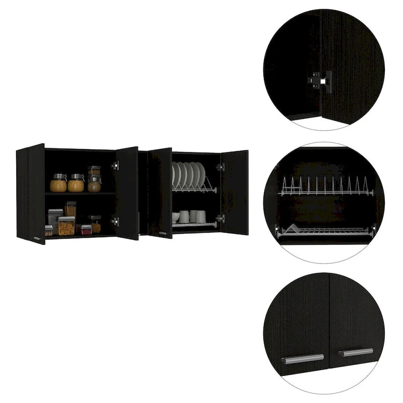 59-inch Four Swing Doors Wall Cabinet