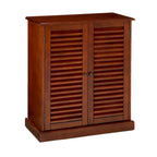 30 Modern Transitional Design 1pc Shoe Cabinet Oak Finish Adjustable Shelves - N/A
