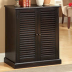 30 Modern Transitional Design 1pc Shoe Cabinet Oak Finish Adjustable Shelves - N/A
