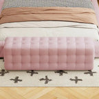 Velvet Upholstered Ottoman