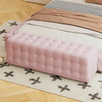 Velvet Upholstered Ottoman
