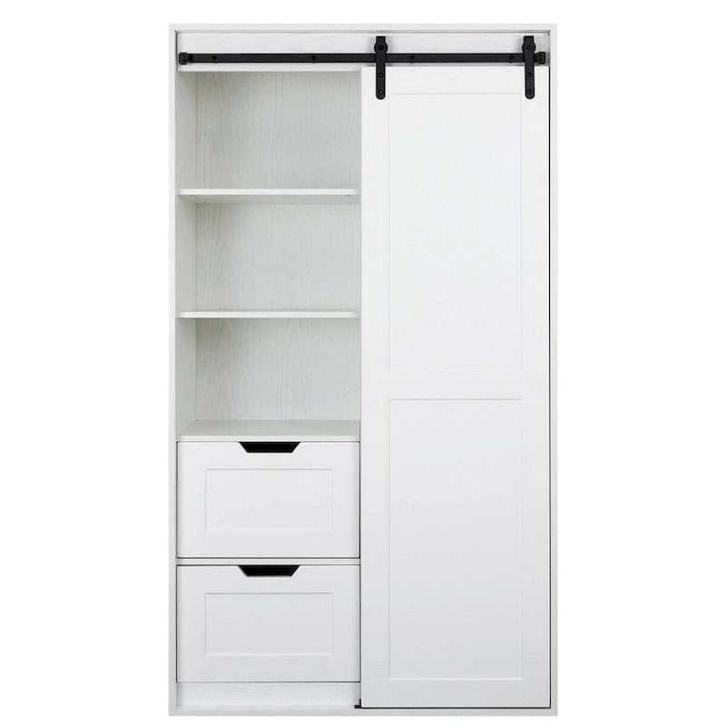 71-inch closets,large closets laundry cabinets,Plastic suction process,farm slide barndoors,save open space,brand hardware