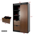 71-inch closets,large closets laundry cabinets,Plastic suction process,farm slide barndoors,save open space,brand hardware