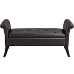 Faux Leather Vintage Storage Bench Multifunctional Bench