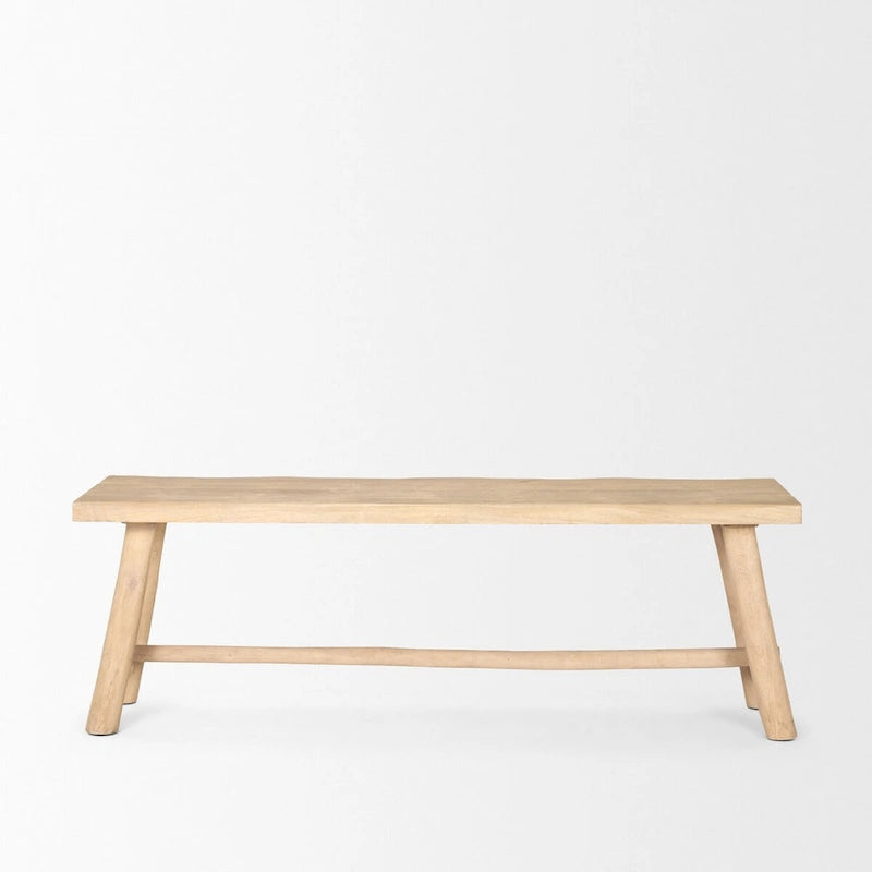 Light Brown Wooden Craftsman Bench