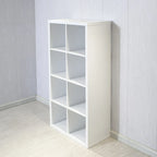 8-Cube Organizer Storage with Opened Back Shelves,2 X 4 Cube Bookcase Book Shleves for Home,Office (White)