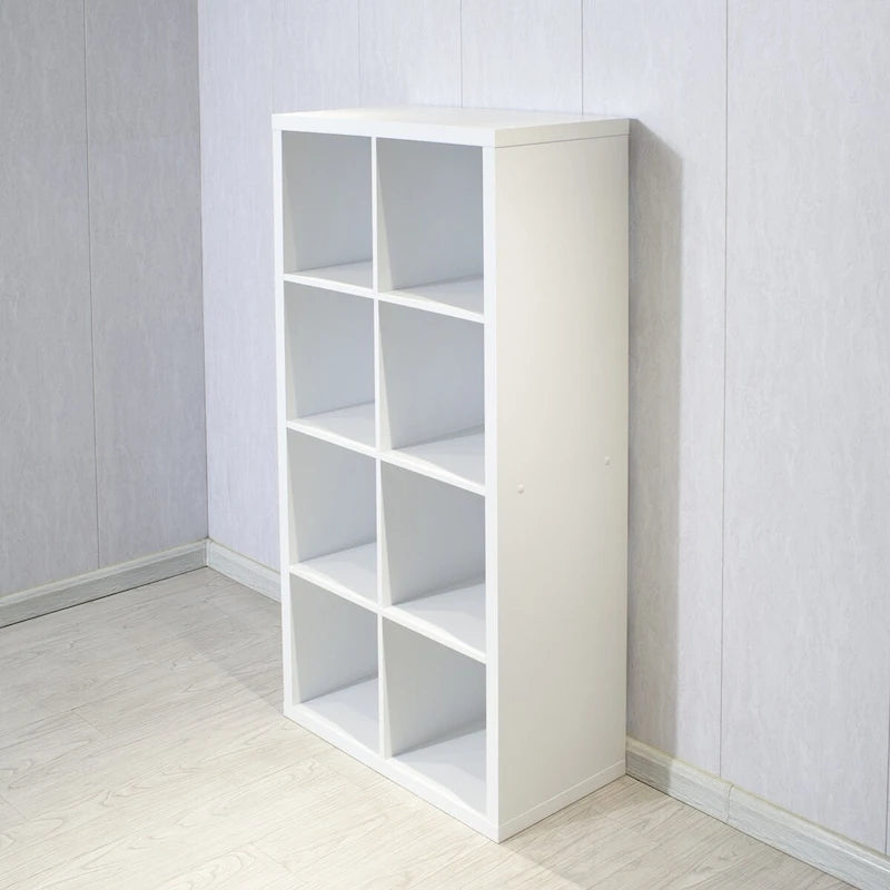 8-Cube Organizer Storage with Opened Back Shelves,2 X 4 Cube Bookcase Book Shleves for Home,Office (White)