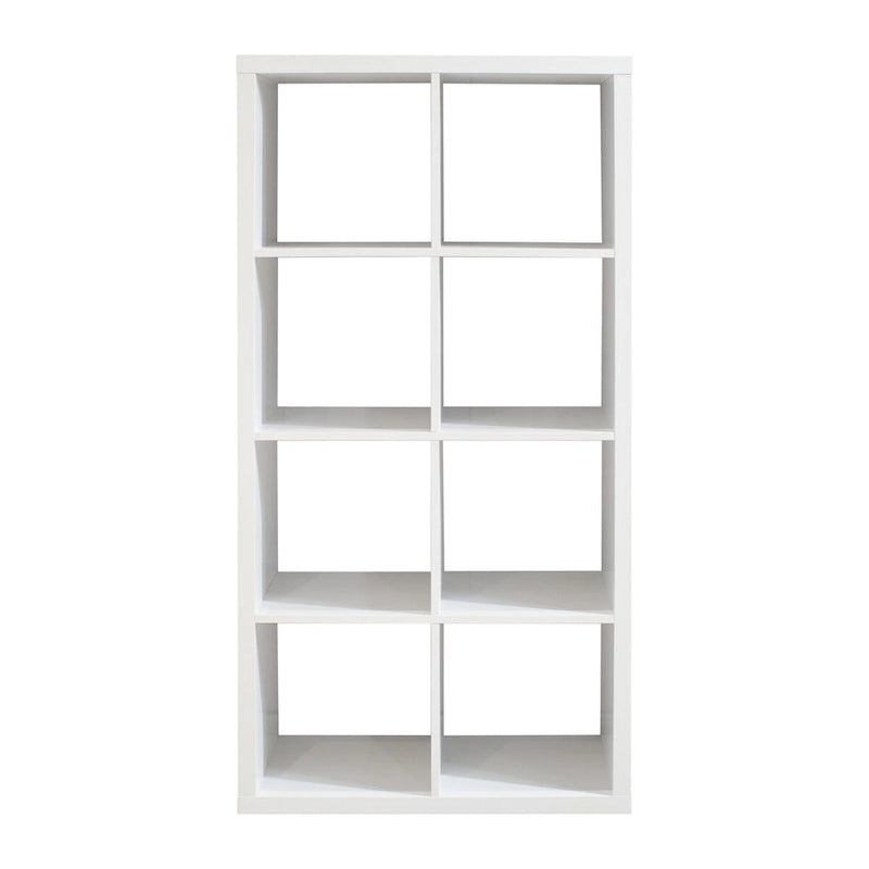 8-Cube Organizer Storage with Opened Back Shelves,2 X 4 Cube Bookcase Book Shleves for Home,Office (White)