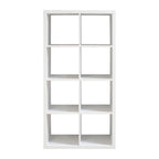 8-Cube Organizer Storage with Opened Back Shelves,2 X 4 Cube Bookcase Book Shleves for Home,Office (White)