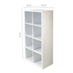 8-Cube Organizer Storage with Opened Back Shelves,2 X 4 Cube Bookcase Book Shleves for Home,Office (White)