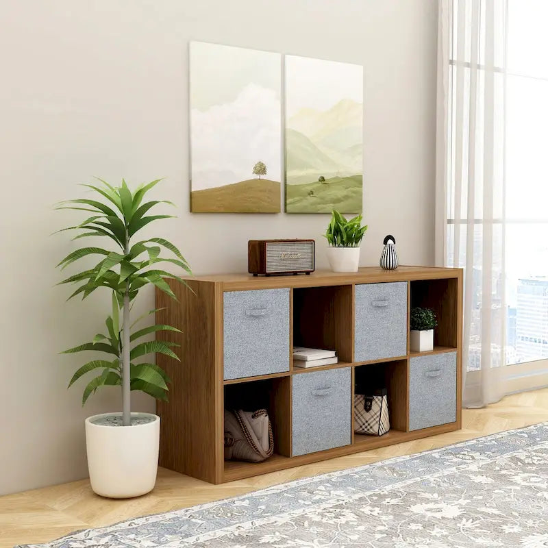 8-Cube Organizer Storage with Opened Back Shelves,2 X 4 Cube Bookcase Book Shleves for Home,Office (White)