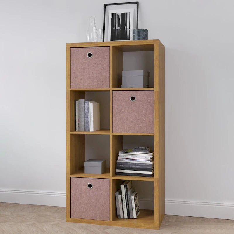 8-Cube Organizer Storage with Opened Back Shelves,2 X 4 Cube Bookcase Book Shleves for Home,Office (White)