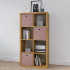 8-Cube Organizer Storage with Opened Back Shelves,2 X 4 Cube Bookcase Book Shleves for Home,Office (White)