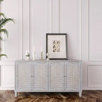 Accent Cabinet 4 Door Wooden Cabinet Sideboard Buffet Server Cabinet Storage Cabinet, for Living Room, Entryway